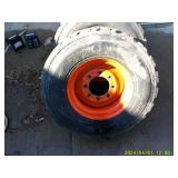 Set of 4, 12-16.5 Bobcat Tires and Wheels