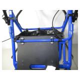 Drive Medical Duet Dual Function Transport Wheelchair Walker Rollator, Blue