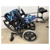 Quickie Iris Manual Tilt Patient Wheelchair - Good Working Condition! Minor Wear & Tear - No Footrests!  See Pics!