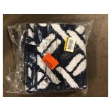 Nautica Baize Chain Navy and White 2 ft. 2 in. x 6 ft. Tufted Runner Rug Customer Returns Review all pictures