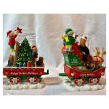 DANBURY MINT "I Love Yorkies" Christmas Express Holiday Train