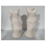 Ceramic White Dress Vase Set