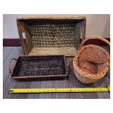 Assorted Wicker Baskets (5)