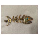 Vintage Articulated Fish Pendant