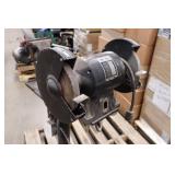 1 HP Bench Grinder on Industrial Stand with Bench Vise