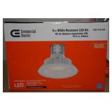 *4* Commercial Electric 6" White Recessed LED Kits