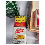 Vintage Tins and Salt/Pepper shakers