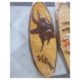 4 Hand Carved Minnesota Professional Sport Teams Wooden Plaques