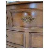 Kindel Mahogany French Provincial 7 Drawer Dresser and Mirror