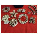 Sparkling Vintage Rhinestone Jewelry Collection ~ Necklace * Bracelet * Earrings * Pins