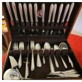 Sterling Silver Flatware Service ~ Silver Flutes Pattern * 2302 grams