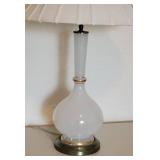 Vintage White Genie Bottle Table Lamps, pair