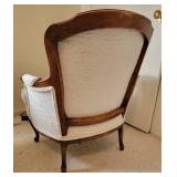 Cream Upholstered Bergere Arm Chair