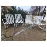 Retro Set of Four Patio Chairs