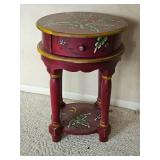 Charming Chic Floral Painted Side Table