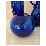 Brilliant Vintage Cobalt Decor Glass Collection - (10) - A