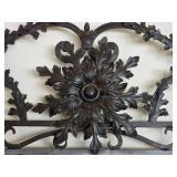 Breathtaking Sculpted Metal Floral Wall Mirror