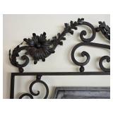 Breathtaking Sculpted Metal Floral Wall Mirror