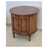 Elegant Vintage Drum Accent Table