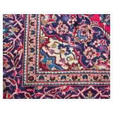 Brilliant Vintage Hand Knotted Wool Kashan Persian Area Rug