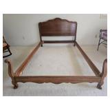 Antique Kindel Furniture Full Size Carved Bedframe