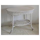 Darling Vintage Wicker Accent Table