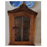 Charming Carved Shell Finial Wall Mount Display Cabinet