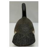 Vintage Handcarved Wooden Goose Decoy 25" L x 11" H x 7" W (Crack Present Under Tail)