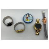 Misc. Watches Including Mickey Mouse, PEE WEE & More