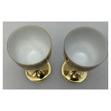 Vintage Maebata China Corp. Japanese Porcelain Wine Goblets (In Original Box Traditionally Used For Weddings)