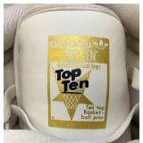 Vintage Preowned Size 10 1/2 Adidas Top Ten Mid Gold/White With Original Box