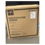 Box of 100 Non-Sterile Blue Polyethylene Gowns - X-Large