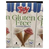 Joy Gluten Free Sugar Cones - Pack of 4 Boxes (12 Cones Each)