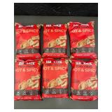 Lot of 6 Rib Rack Hot & Spicy Pork Rinds - 4 oz Each