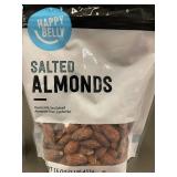 2 Bags of Happy Belly Salted Almonds, 16 oz Each, Roasted & Sea Salted