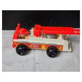 Vintage Fisher-Price Toy Fire Engine and a Toy Helicopter