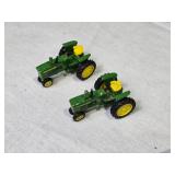 Collection of 5 Small Toy Tractors and Farm Equipment