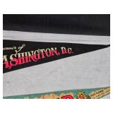 Lot of 3 Vintage Travel Pennants - Maryland, Washington D.C., Luray Caverns