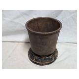 Vintage Cast Iron Cooking Pot with Grate Bottom