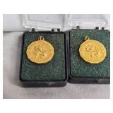 Set of 2 Minnesota State High School League Basketball Medals - 1987 District 11 Champions