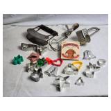 Vintage Cookie Cutter Collection with Mouli Grater and Cookie Stamp