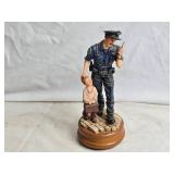 Blue Hats or Bravery Police Musical Figurine