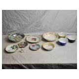 Collection of 12 Vintage Decorative Plates and Bowls - Made in Japan & Floral Designs