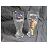 Set of 2 Minnesota Timberwolves and Bud Light Pint Glasses