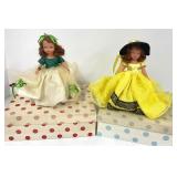 Nancy Ann Storybook Bisque Dolls December Girl  and October Girl