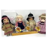 "Children of the World" Precious Moments Dolls with Stands United States Dolls