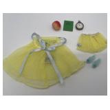 Vintage Mattel Barbie Outfit #973 1959-62 Yellow Pajamas Near Complete Set