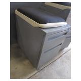 (4) Misc. Rolling File Cabinets w/Removable Seat Cushions