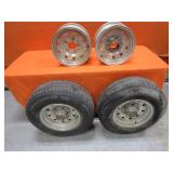 (4) 15" Alum Modular Wheels 8" Wide 5 1/4" BC