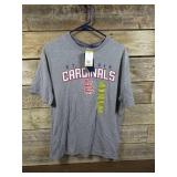 Majestic St. Louis Cardinals Tee Shirt-Medium-Gray